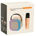 Zestaw do karaoke mikrofon + głośnik przenośny BLUETOOTH USB LED różowy Kik Sp. z o. o. Sp. k.