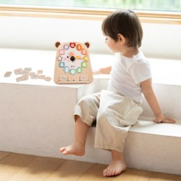 Classic World CLASSIC WORLD Zegar Miś Montessori Edukacyjny 3w1 Nauka Czasu Liczenia i Daty