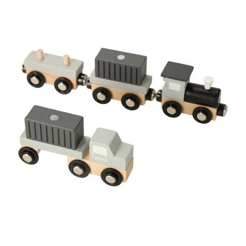 Dźwig drewniany żuraw port morski + statek auta Kik Sp. z o. o. Sp. k.