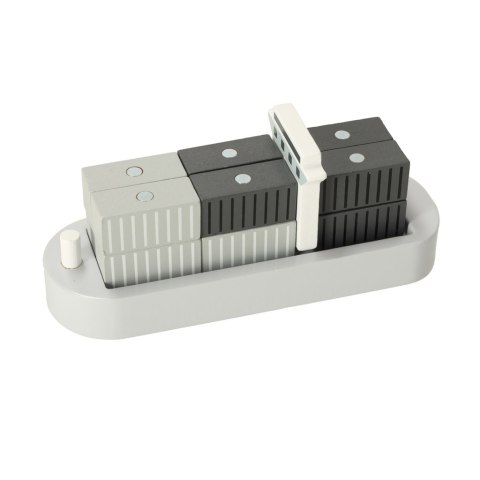 Dźwig drewniany żuraw port morski + statek auta Kik Sp. z o. o. Sp. k.