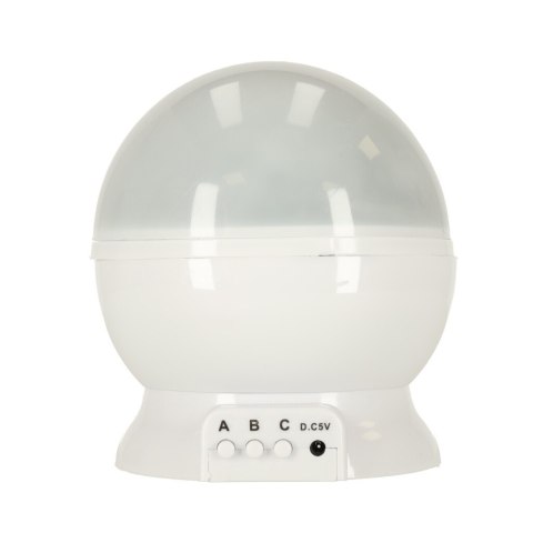Lampka nocna projektor gwiazd 2w1 USB biała Kik Sp. z o. o. Sp. k.
