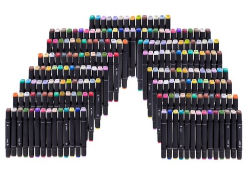 Markery dwustronne alkoholowe w etui 168 sztuk Kik Sp. z o. o. Sp. k.