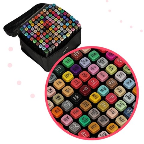 Markery dwustronne mazaki alkoholowe w etui 120 + podstawka Kik Sp. z o. o. Sp. k.