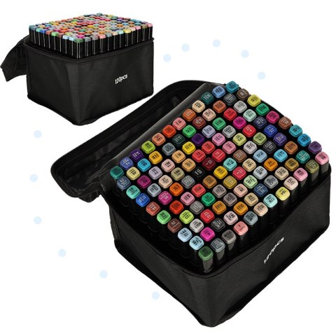 Markery dwustronne mazaki alkoholowe w etui 120 + podstawka Kik Sp. z o. o. Sp. k.