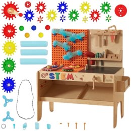 Masterkidz MASTERKIDZ Drewniany Warsztat XXL Montessori STEM z Narzędziami + Akcesoria