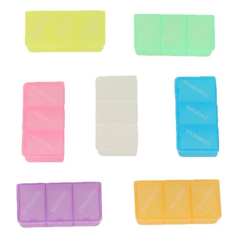 Pudełko organizer na leki na tabletki kasetka 7 dni 3 pory dnia 4 języki Kik Sp. z o. o. Sp. k.