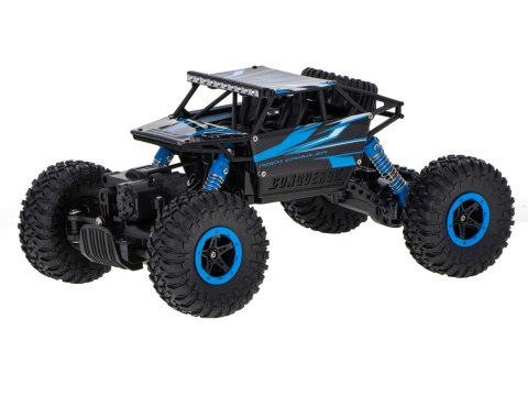 Samochód zdalnie sterowany na pilota RC Rock Crawler HB 2,4GHz 1:18 niebieski Kik Sp. z o. o. Sp. k.