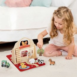 Tooky Toy TOOKY TOY Drewniana Składana Farma w Walizce ze Zwierzątkami