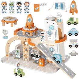 Tooky Toy TOOKY TOY Drewniany Kosmiczny Parking Stacja Kosmiczna