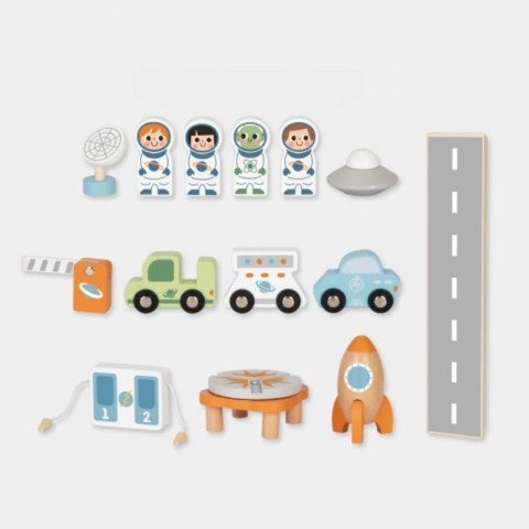 Tooky Toy TOOKY TOY Drewniany Kosmiczny Parking Stacja Kosmiczna Tooky Toy TOOKY TOY Drewniany Kosmiczny Parking Stacja Kosmiczna