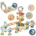Tooky Toy TOOKY TOY Drewniany Muzyczny Tor Kulkowy Kulodrom 44 el. Pastelowe