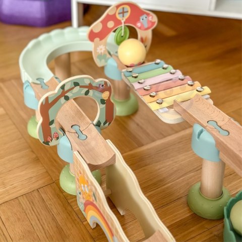 Tooky Toy TOOKY TOY Drewniany Muzyczny Tor Kulkowy Kulodrom 44 el. Pastelowe Tooky Toy TOOKY TOY Drewniany Muzyczny Tor Kulkowy Kulodrom 44 el. Pastelowe
