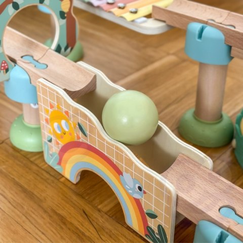 Tooky Toy TOOKY TOY Drewniany Muzyczny Tor Kulkowy Kulodrom 44 el. Pastelowe Tooky Toy TOOKY TOY Drewniany Muzyczny Tor Kulkowy Kulodrom 44 el. Pastelowe