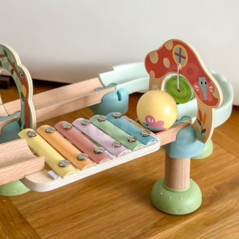 Tooky Toy TOOKY TOY Drewniany Muzyczny Tor Kulkowy Kulodrom 44 el. Pastelowe Tooky Toy TOOKY TOY Drewniany Muzyczny Tor Kulkowy Kulodrom 44 el. Pastelowe