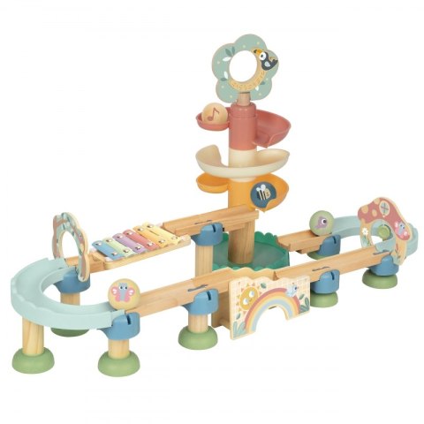 Tooky Toy TOOKY TOY Drewniany Muzyczny Tor Kulkowy Kulodrom 44 el. Pastelowe Tooky Toy TOOKY TOY Drewniany Muzyczny Tor Kulkowy Kulodrom 44 el. Pastelowe