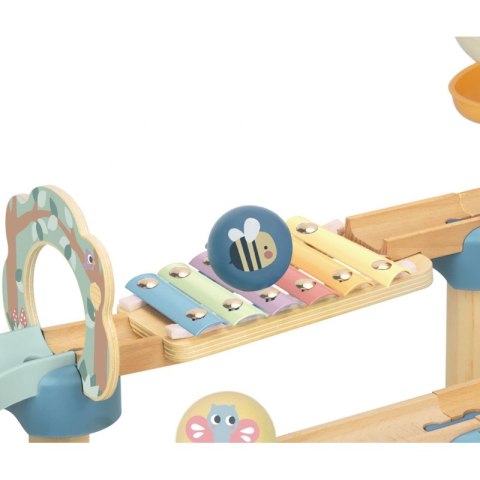 Tooky Toy TOOKY TOY Drewniany Muzyczny Tor Kulkowy Kulodrom 44 el. Pastelowe Tooky Toy TOOKY TOY Drewniany Muzyczny Tor Kulkowy Kulodrom 44 el. Pastelowe