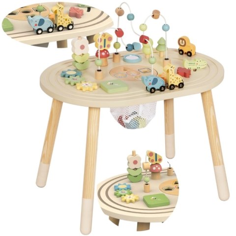 Tooky Toy TOOKY TOY Drewniany Stolik Aktywności Safari Tooky Toy TOOKY TOY Drewniany Stolik Aktywności Safari