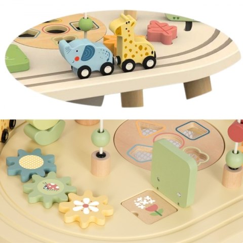Tooky Toy TOOKY TOY Drewniany Stolik Aktywności Safari Tooky Toy TOOKY TOY Drewniany Stolik Aktywności Safari