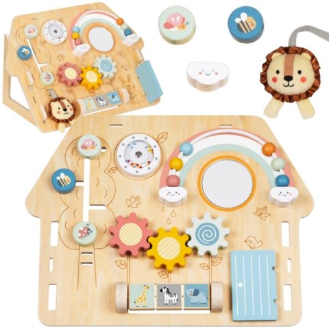 Tooky Toy TOOKY TOY Duża Drewniana Tablica Manipulacyjna Domek - Centrum Aktywności Tooky Toy TOOKY TOY Duża Drewniana Tablica Manipulacyjna Domek - Centrum Aktywności