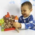Tooky Toy TOOKY TOY Gra Zręcznościowa Spadająca Kura Drewniana Farma