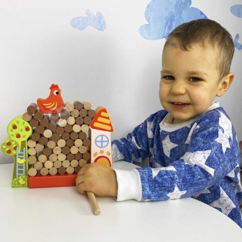 Tooky Toy TOOKY TOY Gra Zręcznościowa Spadająca Kura Drewniana Farma Tooky Toy TOOKY TOY Gra Zręcznościowa Spadająca Kura Drewniana Farma
