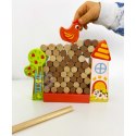 Tooky Toy TOOKY TOY Gra Zręcznościowa Spadająca Kura Drewniana Farma