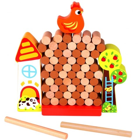 Tooky Toy TOOKY TOY Gra Zręcznościowa Spadająca Kura Drewniana Farma Tooky Toy TOOKY TOY Gra Zręcznościowa Spadająca Kura Drewniana Farma