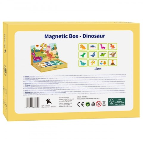 Tooky Toy TOOKY TOY Układanka Magnetyczna Dinozaury Puzzle Tooky Toy TOOKY TOY Układanka Magnetyczna Dinozaury Puzzle