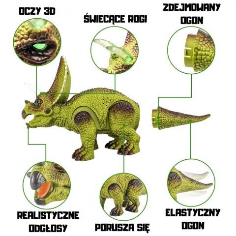 Woopie WOOPIE Dinozaur Zdalnie Sterowany RC Robot Triceratops
