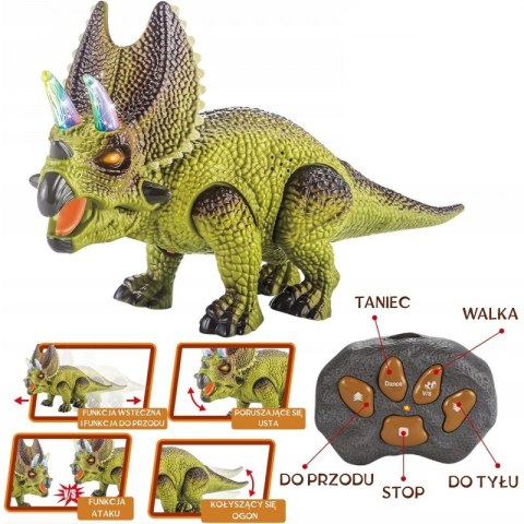 Woopie WOOPIE Dinozaur Zdalnie Sterowany RC Robot Triceratops