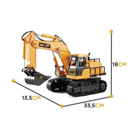 Woopie WOOPIE Duża Koparka Zdalnie Sterowana na Gąsienicach 7 Funkcji Dźwięk + Akc.