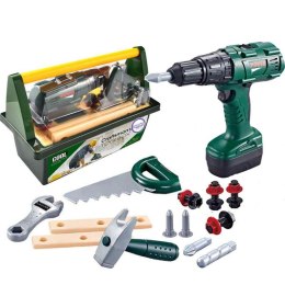 Woopie WOOPIE Duża Skrzynka z Narzędziami dla Dzieci Zestaw Majsterkowicza Wkrętarko-Wiertarka 15 el.