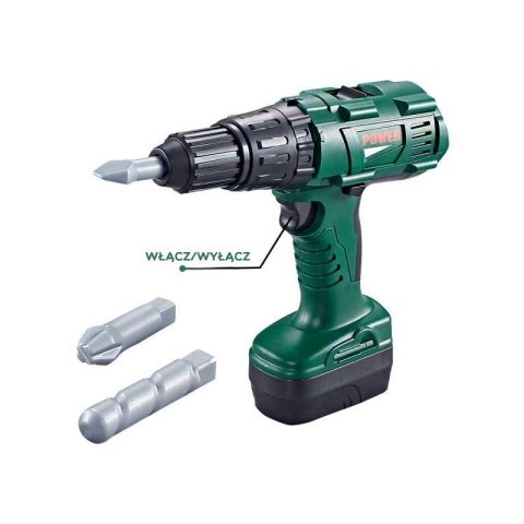 Woopie WOOPIE Duża Skrzynka z Narzędziami dla Dzieci Zestaw Majsterkowicza Wkrętarko-Wiertarka 15 el.