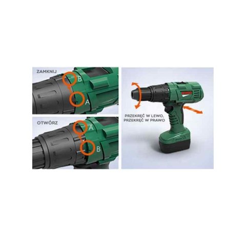 Woopie WOOPIE Duża Skrzynka z Narzędziami dla Dzieci Zestaw Majsterkowicza Wkrętarko-Wiertarka 15 el.