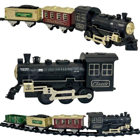 Woopie WOOPIE Klasyczny Pociąg Parowy Lokomotywa Tor XXL