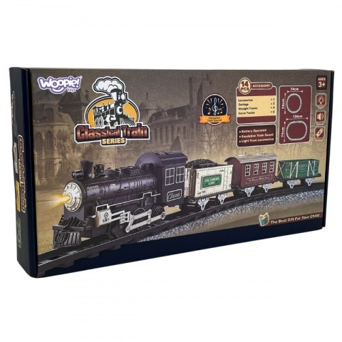Woopie WOOPIE Klasyczny Pociąg Parowy Lokomotywa Tor XXL