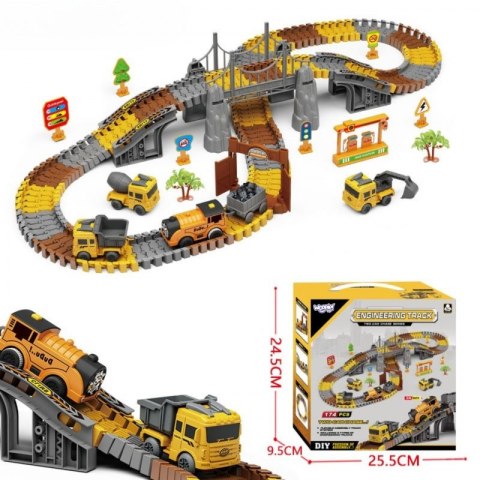 Woopie WOOPIE Tor Budowlany Zestaw Konstrukcyjny 174 Elementy