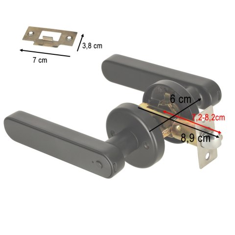 Zamek elektroniczny do drzwi klamka na kod odcisk palca bluetooth Kik Sp. z o. o. Sp. k.