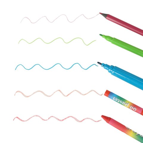 Zestaw plastyczny do malowania w walizce 208 elementów różowy Kik Sp. z o. o. Sp. k.