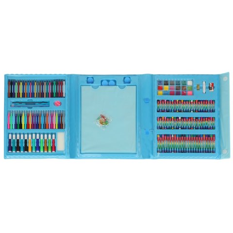 Zestaw plastyczny do malowania w walizce 208el niebieski Kik Sp. z o. o. Sp. k.