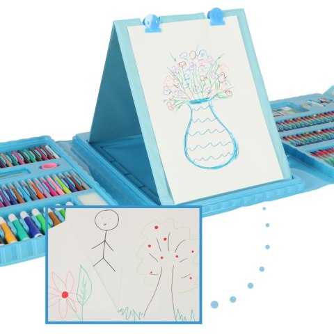 Zestaw plastyczny do malowania w walizce 208el niebieski Kik Sp. z o. o. Sp. k.