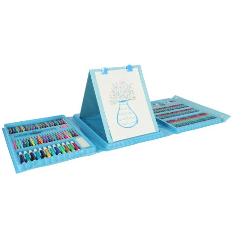 Zestaw plastyczny do malowania w walizce 208el niebieski Kik Sp. z o. o. Sp. k.