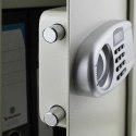 Bituxx Sejf elektroniczny jasnoszary podwójny zamek regulowana półka