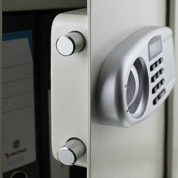 Bituxx Sejf elektroniczny jasnoszary podwójny zamek regulowana półka