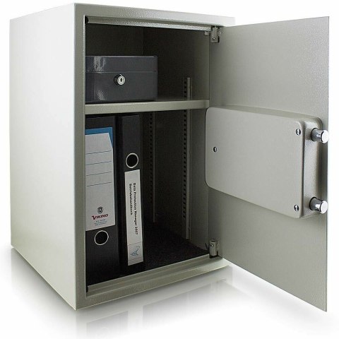 Bituxx Sejf elektroniczny jasnoszary podwójny zamek regulowana półka Bituxx Sejf elektroniczny jasnoszary podwójny zamek regulowana półka