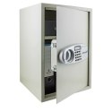 Bituxx Sejf elektroniczny jasnoszary podwójny zamek regulowana półka