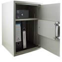 Bituxx Sejf elektroniczny jasnoszary podwójny zamek regulowana półka