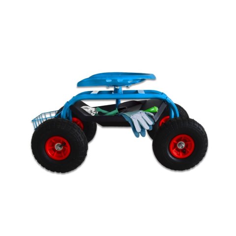 Bituxx Wózek ogrodowy do transportu z obrotowym siedzeniem pełna regulacja