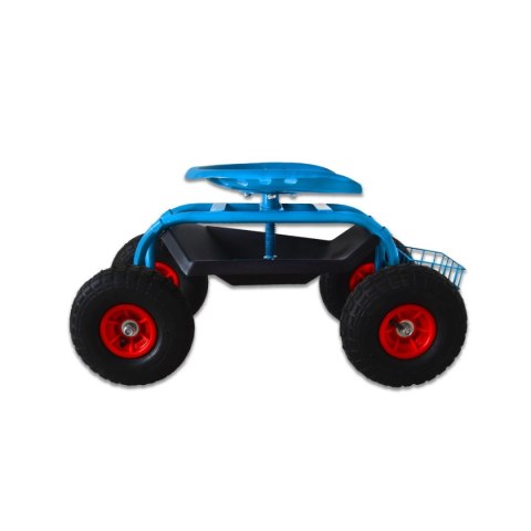 Bituxx Wózek ogrodowy do transportu z obrotowym siedzeniem pełna regulacja