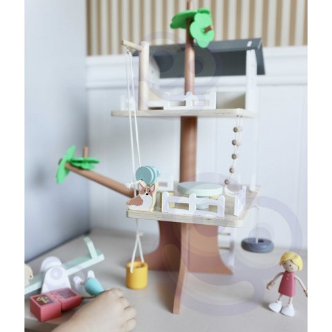 Classic World CLASSIC WORLD Drewniany Domek na Drzewie dla Lalek 31 el.